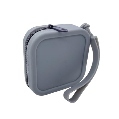 Silikon -Make -Up -Beutel - 9 Cm Tragbarer Kosmetialbeutel, Kleine Münzgrundtasche, Lippenstifte Und Schlüsselkoffer, Make -Up -Münzgrundstück Mit Glattem Reißverschluss | Durablle Mini -Brieftasche F von Generisch