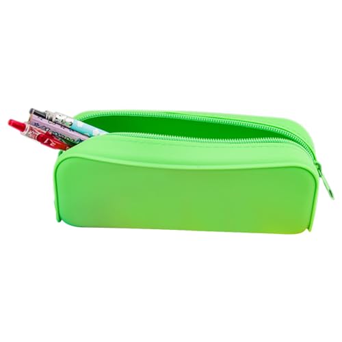 Silikon -Make -up -Tasche, Silikonstiftbeutel,Soft tragbarer Stiftspeicherhalter Fall | Multifunktionale Zipper -Schreibwaren -Speichertasche für Frauen, Studenten, Kinder von Generisch