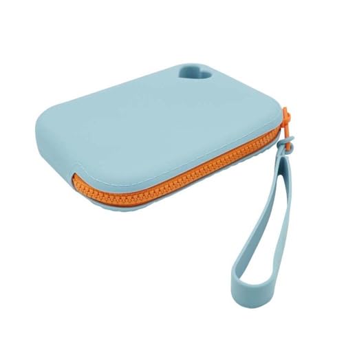 Silikon-Münzgeldbörse, einfache Make-up-Lippenstift-Tasche, koreanische Handgelenktasche, tragbare Münzbörse, Mini-Aufbewahrungstasche, blau, Modern von Generisch