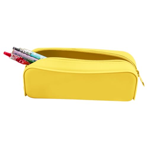 Silikon -Reißverschluss -Bleistiftbeutel, Silikon -Make -up -Tasche - Ästhetischer Soft Pen -Speicherfall,Multifunktionale Zipper -Schreibwaren -Speichertasche für Frauen, Studenten, Kinder von Generisch