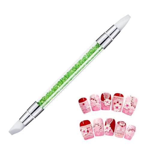 Silikon Tool Nägel, Nagel Gel Nagellack Malpinsel, Nageldesign Stifte, Gel Schnitzen Pinsel, Strassstein Picker von Generisch