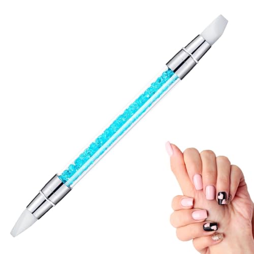 Silikonbürste | Doting -Tool | Chrompulver Applikator | Silikonbürste für Nagelkunst | Doppelte Spitze von Nagelbürsten Set | Nagelbürsten für Skulpturen von Generisch