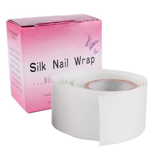 Silk Nail Wrap – Selbstklebendes Seiden-Nagelfolien-Set | Bandage-Klebeband leicht zuschneidbar für beschädigte Spitzen Reparatur, starker Schutzverlängerungsaufkleber, Anti-Schäden Maniküre-Patch von Generisch