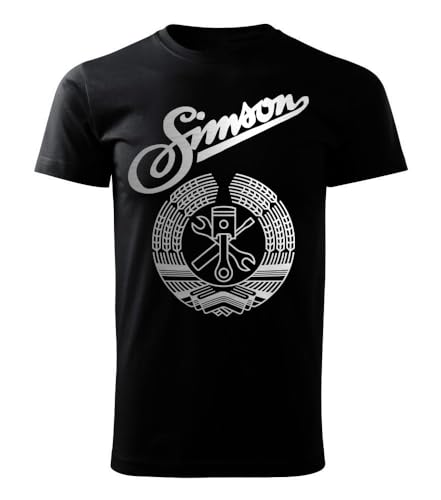 Simson Moped DDR Logo Shirt (DE/NL/SE/PL, Alphanumerisch, L, Regular, Regular, Baumwolle) von Generisch