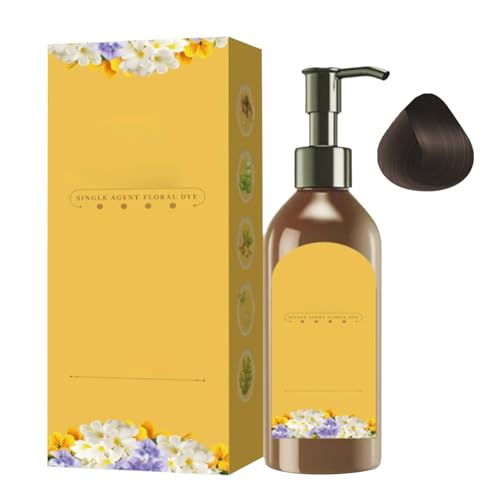Single Agent Blumen Farbstoff, Nährende Pflanze Single Blumenduft Farbstoff Mit Natürlichen Formel, Lang Anhaltende Duft Blumen Shampoo Für Graues Haar, Haarfarbe Shampoo Für Freunde Frauen von Generisch