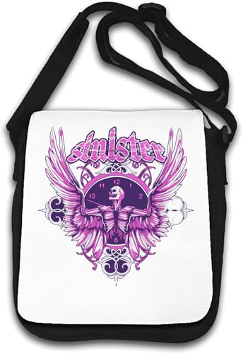 Sinister Evil Angel Clock Graphic Umhängetasche weiß von Generisch