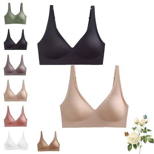 Sivara BH, Sivara Nahtloser Komfort-BH Ohne Bügel, Sivar a Komfort B h (DE/NL/SE/PL, Alphanumerisch, M, Regular, Regular, Schwarz+Weiß) von Generisch