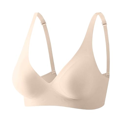 Sivara BH Nahtloser Komfort-BH Ohne Bügel V-Ausschnittohne Unsichtbar Push Up BHS Soft Seamless Minimizer Ohne Buegel Große Größen Anti-Sagging Bügelloser Bra von Generisch
