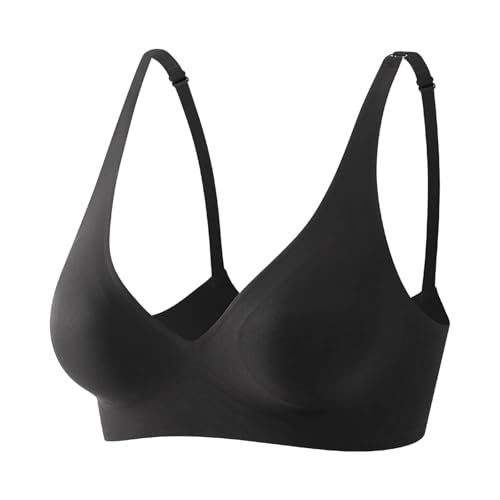 Sivara BH Nahtloser Komfort-BH Ohne Bügel V-Ausschnittohne Unsichtbar Push Up BHS Soft Seamless Minimizer Ohne Buegel Große Größen Anti-Sagging Bügelloser Bra von Generisch