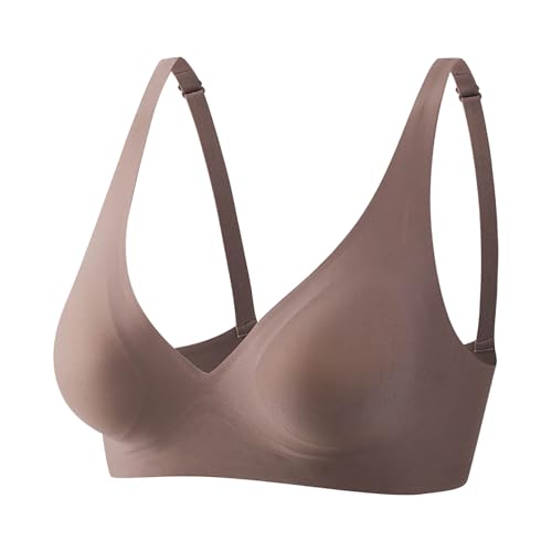 Sivara BH Nahtloser Komfort-BH Ohne Bügel V-Ausschnittohne Unsichtbar Push Up BHS Soft Seamless Minimizer Ohne Buegel Große Größen Anti-Sagging Bügelloser Bra von Generisch