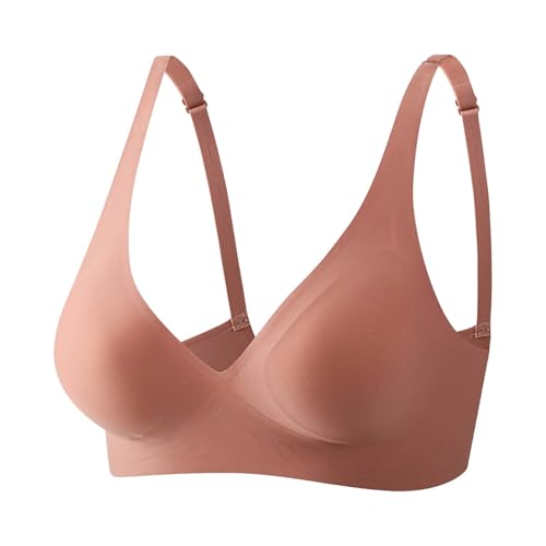 Sivara BH Nahtloser Komfort-BH Ohne Bügel V-Ausschnittohne Unsichtbar Push Up BHS Soft Seamless Minimizer Ohne Buegel Große Größen Anti-Sagging Bügelloser Bra von Generisch