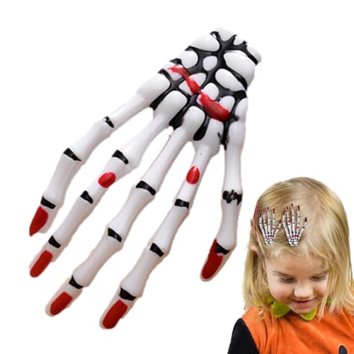 Skelett Hand Knochen Haarspange,Horror Haarspange | Goth Haarschmuck - Augapfel Mädchen Haarschmuck Mode Punk Rock Teufelskralle, für Party Halloween Frauen Mädchen von Generisch