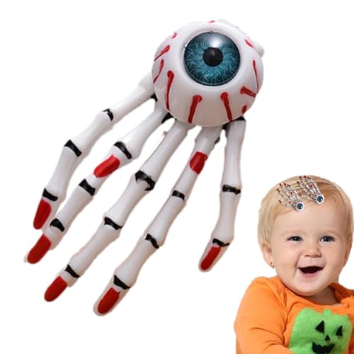 Skelett Hand Knochen Haarspange,Horror Haarspange - Goth Haarschmuck | Augapfel Mädchen Haarschmuck Mode Punk Rock Teufelskralle, für Party Halloween Frauen Mädchen von Generisch