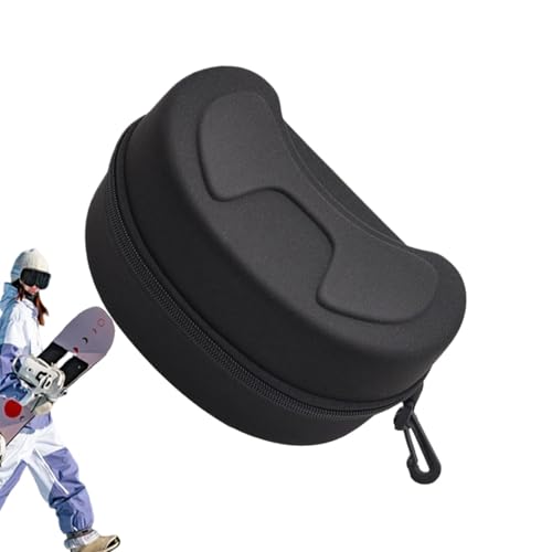 Skibrillen-Etui – EVA-Sportbrillen-Aufbewahrungshalter, wasserdicht, stoßfest, für Schnee, Schwimmbrillen, wasserdichte Schale, Sicherheits-Schutzhülle mit Reißverschluss für Schneesport, mehrfarbig von Generisch