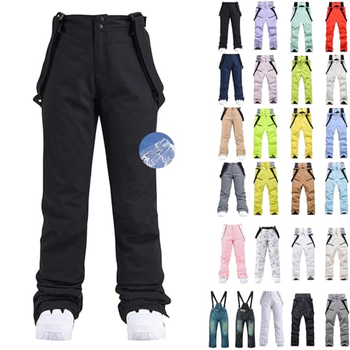 Skihose Damen - Skihose Damen Wasserdicht Schneehose Snowboardhose Herren Winter Kurzgröße 50 48 Große Größen Thermohose 164 Jungen Xs S Männer Gefüttert von Generisch