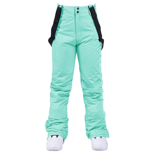 Skihose Damen Übergröße, Schneehose Herren Wasserdicht, Skihose Herren Mit Träger Funktionshose Große Größen Ski Pnts Weites Bein Softshellhose Gefüttert Schneehose Verdickte Thermo Skihose Winterhose von Generisch