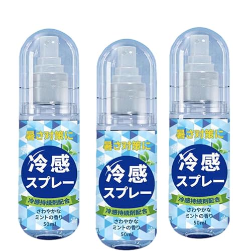Skin Coaming Spray, Cool Sprüh, Body Instant Cooling Mist Spray for Hot Weather, Cool Down Spray, Lightweight Soothing Summer Spray for Clothes and Skin Cooling Sprayer (3PCS) von Generisch