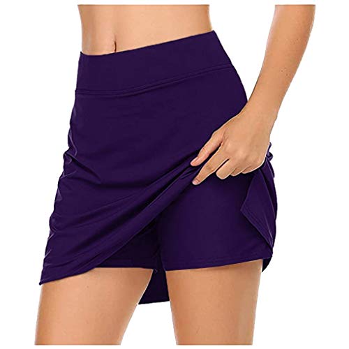 Skort Tennis Active Rock Damen für Performance Leichter Laufsport Rock Plissee Tennisröcke für Frauen, violett, S Skort Tennis Active Rock Damen für Performance Leichter Laufsport Rock Plissee Tennisröcke für Frauen, violett, S von Generisch