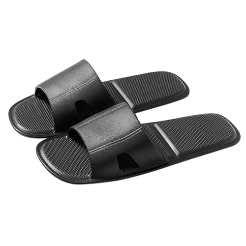 Sliders für Herren, Wanderschuhe, leicht, rutschfeste Sohle, für Innenbereich, Reisen, Hotel, bequemes Haus, Schwarz , Small Sliders für Herren, Wanderschuhe, leicht, rutschfeste Sohle, für Innenbereich, Reisen, Hotel, bequemes Haus, Schwarz , Small von Generisch