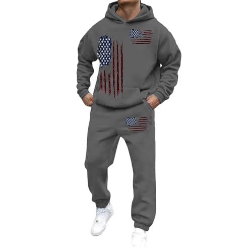 Slim Fit Stretch Anzug Loose Trend 3D Printed Hoodie Hose Set Smoking Jacke, dunkelgrau, XXL Slim Fit Stretch Anzug Loose Trend 3D Printed Hoodie Hose Set Smoking Jacke, dunkelgrau, XXL von Generisch