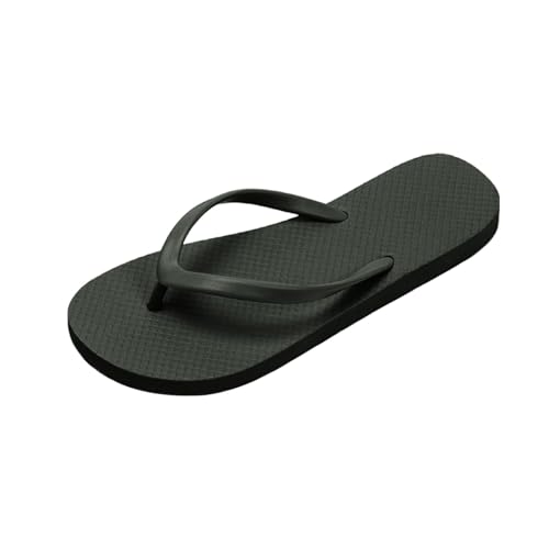Slim Flip Flops Damen Dusche Thong Hausschuhe Flache Sandalen Geeignet für Frauen Sommer Badezimmer Strand Pool Leicht Basic Flip Flops Gummi Weiche Slip On Schuhe Unisex Slide Slippers, Schwarz von Generisch