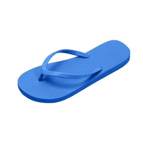 Slim Flip Flops Damen Dusche Thong Hausschuhe Flache Sandalen Geeignet für Frauen Sommer Badezimmer Strand Pool Leicht Basic Flip Flops Gummi Weiche Slip On Schuhe Unisex Slide Slippers, blau, 40.5 EU von Generisch