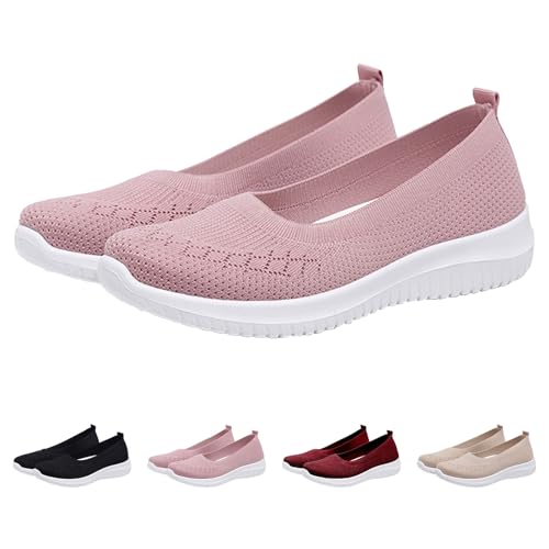 Slingback Damen Mesh Slip On Schuhe Damen Elegant Freizeitsandale Hinten Offen Walkingschuhe Mit Weichen Sohle Joggingschuhe Bequeme Outdoorchuhe Atmungsaktiv Wanderschuhe Rutschfesten Sportschuhe von Generisch