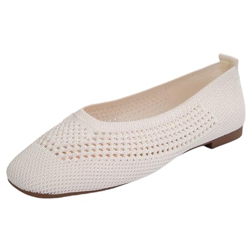 Slip On Freizeitschuhe Damen Halbschuhe Orthopädische Schuhe Bootsschuhe Damen Trekkingschuhe Wanderschuhe Strickschuhe Trainingsschuhe Walkingschuhe Flache Strickschuhe Leichte Bequeme Atmungsaktiv von Generisch