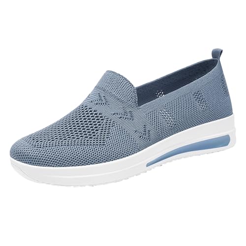 Slip On Schuhe Hinten Offen Sneaker Damen Sommer Leicht Freizeitschuhe Mesh Trekkingschuhe Atmungsaktiv Joggingschuhe Bequeme Trekkingschuhe Weichen Sneaker Elegant Sportschuhe Mit Dämpfung Laufschuhe von Generisch