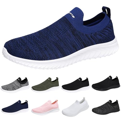 Slip On Sneaker Herren Freizeitschuhe Herren Sportlich Walkingschuhe Ultra-Bequeme Joggingschuhe Mit Weicher Sohle Wanderschuhe Atmungsaktive Sportschuhe Weite Turnschuhe Leichte Laufschuhe Sneaker von Generisch