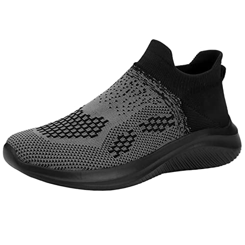 Slip On Sneaker Herren Mesh, Sommerschuhe Herren Leicht Atmungsaktiv Wanderschuhe Rutschfest Walkingschuhe Schnell Trocknend Wanderschuhe Verschleißfest Halbschuhe Bequeme Casual Outdoorschuhe von Generisch