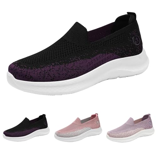 Slip On Sneakers Damen Mesh Stoffschuhe Atmungsaktive Sommerschuhe Orthopädische Schuhe Sommer Damenschuhe Leichte Walkingschuhe Vermascht Bequeme Sportschuhe Krankenschwester Frauen Turnschuhe von Generisch