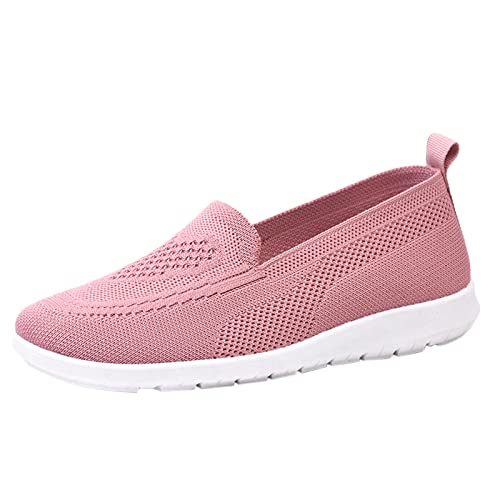 Slip on Damen Atmungsaktiv Vermascht Freizeitschuhe Leicht Hallux Valgus Walkingschuhe Bequem Plantarfasziitis Weichen Sohlen Schuhe Freizeit Breite Fußa Turnschuhe Komfort Orthopädische Damenschuhe von Generisch
