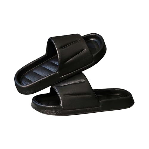 Slipper Damen Elegant Bequem - Bench Slides Damen Gummisohlen Gästehausschuhe Rutschfest Pantoletten Offener Zeh Athletic Slide Sandalen Bench Slides Schnell Trocknend Badepantoletten Duschschuhe von Generisch