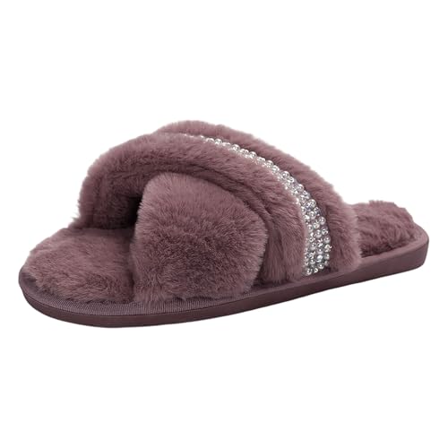 Slipper Damen Gemütliche Damen-Hausschuhe für den Heimgebrauch, stilvolles und warmes Design mit offener Spitze und Ferse, perfekt für die Entspannung im Herbst und Winter Slipper Damen Gemütliche Damen-Hausschuhe für den Heimgebrauch, stilvolles und warmes Design mit offener Spitze und Ferse, perfekt für die Entspannung im Herbst und Winter von Generisch