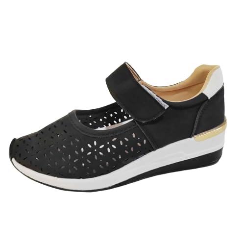 Slipper Damen Schuhe Leichte Sneaker Atmungsaktive Freizeitschuhe Tennis Klassische Retro Stil Walkingschuhe Sport Atmungsaktiv Sneakers Slip on Sportschuhe Trachtenschuhe von Generisch