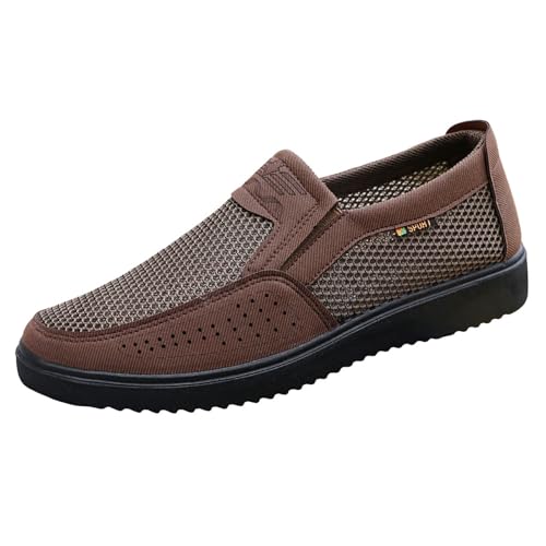 Slipper Herren Loafer Espadrilles Stoffschuhe Klassische Leichte Freizeitschuhe Bequeme Bootsschuhe Atmungsaktive rutschfeste Segelschuhe Tanzschuhe Hautfreundliche Mokassins Leder Business von Generisch