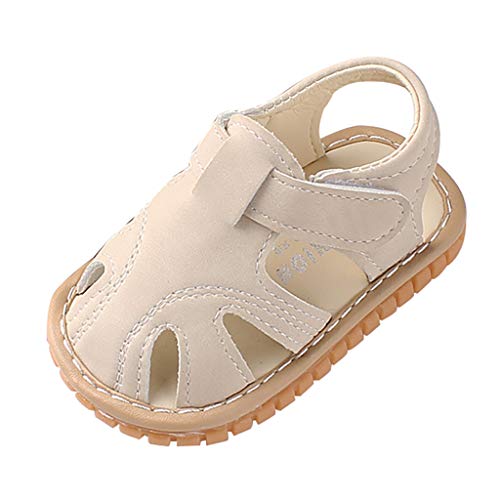 Slipper Sportschuhe Herren erste Mädchen einzige rötliche Schuhe Baby-Schuhe Rutsch Schuhe Baby (Beige, 3-6 Months) von Generisch