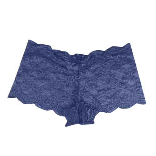 Slips Damen Nahtlos Blau1 Spitze Spitzen Brazilian Slip Pantys Hipster Panties Schlüpfer Hohe Taille Briefs Women Atmungsaktiv Unterhose Transparente Unterhosen Mesh Unterwäsche von Generisch