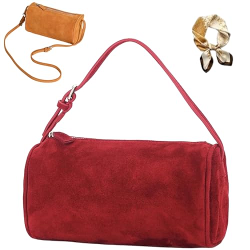 Slouchy Suede Hobo Bags, Women Versatile Retro Leather Handbag, Fashion Elegance Shoulder Bag for Fall and Winter von Generisch