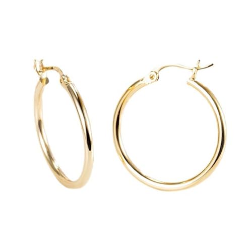 Smaragdgrüne Ohrringe Exaggerated Large Hoop Earrings With A Feminine Korean And Versatile Style Perfect For Any Occasion. Schwarze Ohrclips (Gold, One Size) von Generisch