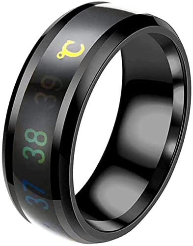 Smart Rings Thermostate Digitaler Körpertemperatursensor Smart Rings Edelstahl Lässige Ringe Durability and attraction von Generisch