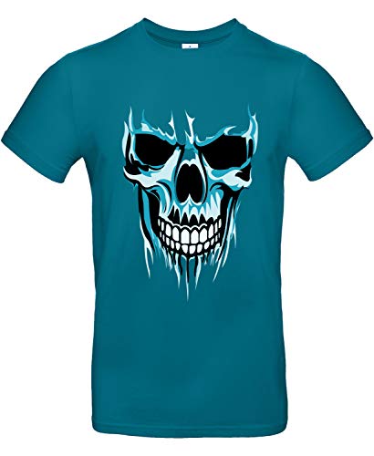 Smilo & Bron Herren T-Shirt mit Motiv Assassin Bedruckt Türkis Diva Blue M von Generisch