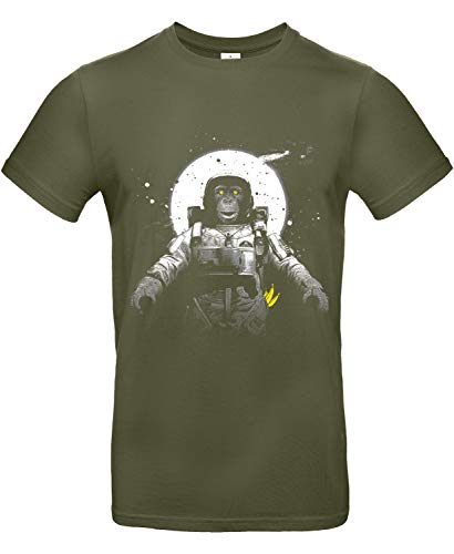 Smilo & Bron Herren T-Shirt mit Motiv Astronaut Monkey Bedruckt Grün Urban Khaki M Smilo & Bron Herren T-Shirt mit Motiv Astronaut Monkey Bedruckt Grün Urban Khaki M von Generisch