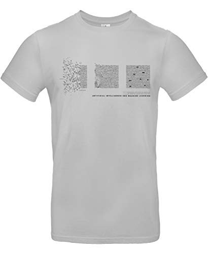 Smilo & Bron Herren T-Shirt mit Motiv Big Data Algorithmus Bedruckt Grau Pacific Grey XXL von Generisch