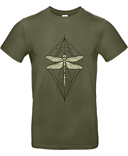 Smilo & Bron Herren T-Shirt mit Motiv Libelle Bedruckt Grün Urban Khaki XL Smilo & Bron Herren T-Shirt mit Motiv Libelle Bedruckt Grün Urban Khaki XL von Generisch