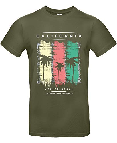 Smilo & Bron Herren T-Shirt mit Motiv Venice Beach Bedruckt Grün Urban Khaki XXL Smilo & Bron Herren T-Shirt mit Motiv Venice Beach Bedruckt Grün Urban Khaki XXL von Generisch
