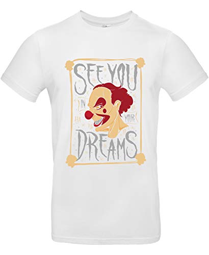 Smilo & Bron Herren T-Shirt mit Motiv Your Dreams Bedruckt Weiß White XXL von Generisch