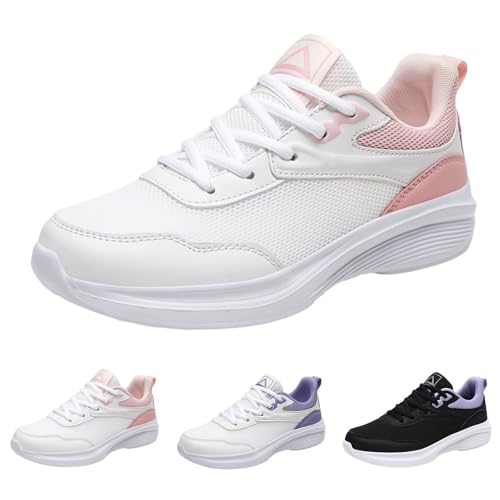 Sneaker Damen Atmungsaktiv Laufschuhe Running Shoes Slip On Turnschuhe Leicht Sportschuhe Bequeme Fitnessschuhe Straßenlaufschuhe Freizeitschuhe Joggingschuhe Mit Schnürung Trainingsschuhe von Generisch