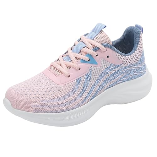 Sneaker Damen Bequem Sportschuhe Leicht Laufschuhe rutschfest Turnschuhe Walkingschuhe Mit DäMpfung Freizeit Trekkingschuhe Outdoor Fitnessschuhe Atmungsaktive Mesh Wanderschuhe Fußgewölbe von Generisch